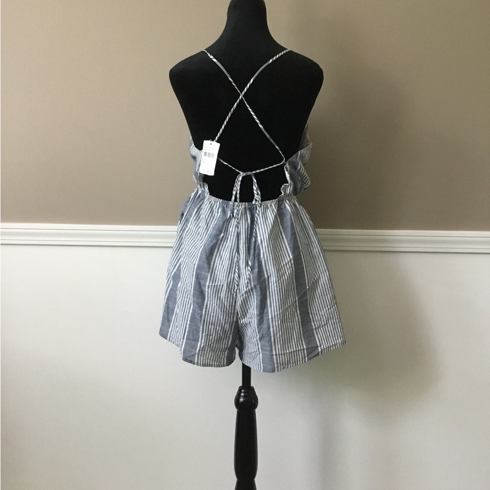 NWT Striped Blue and White Romper